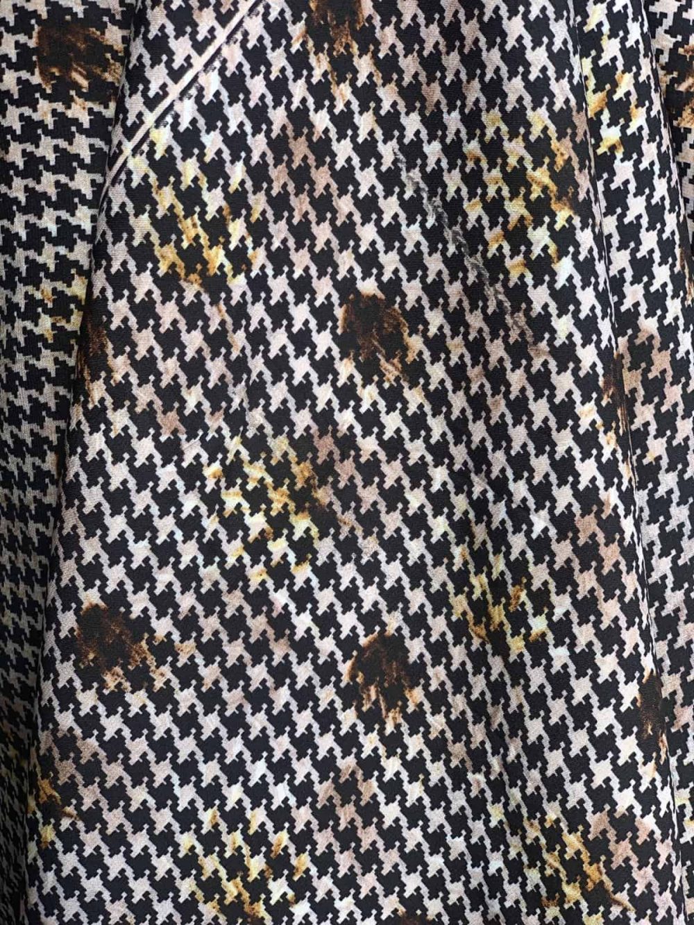 Brown Double Face Houndstooth Satin - Image 2