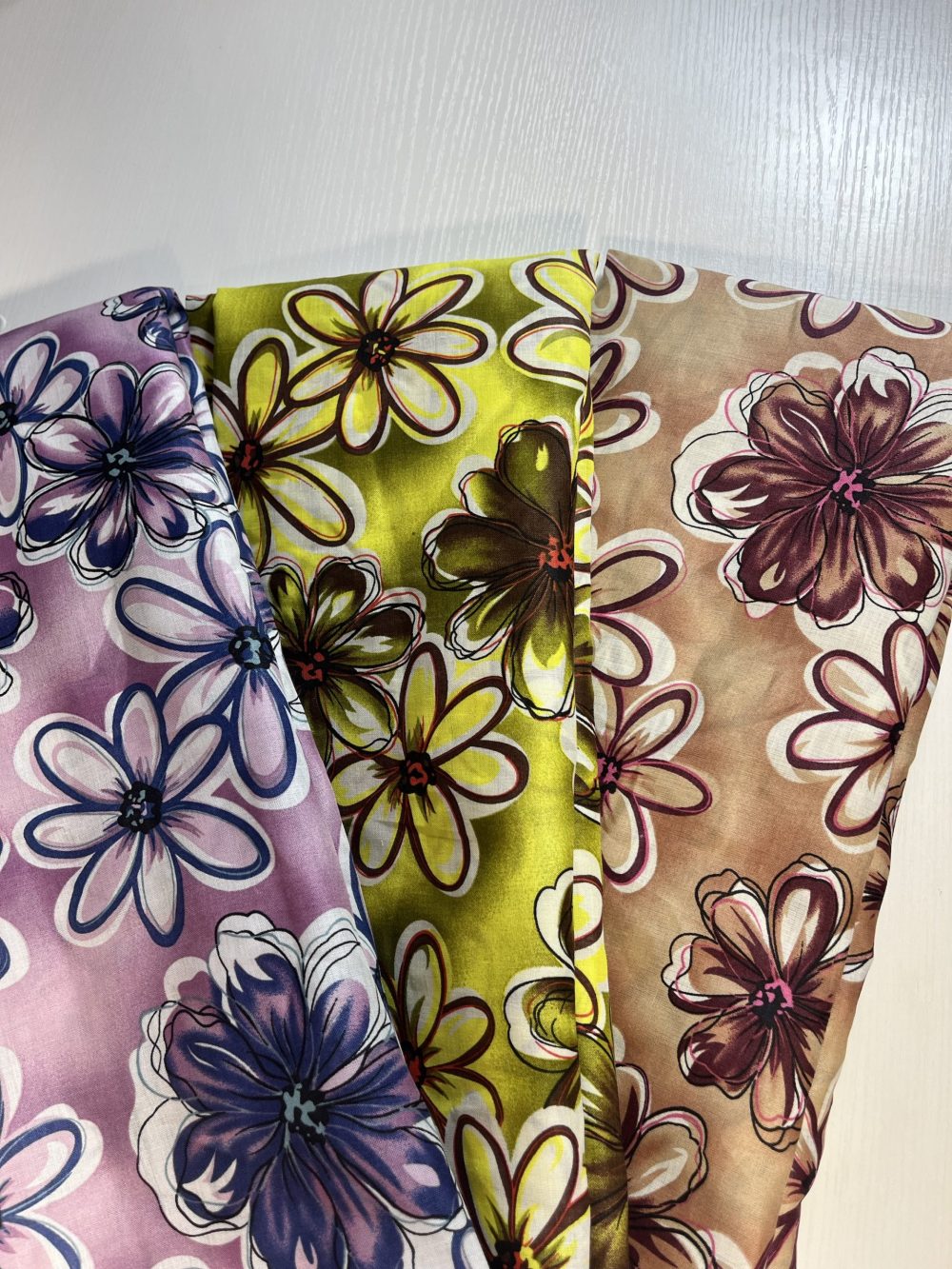 Chartreuse Green Floral Linen - Image 4
