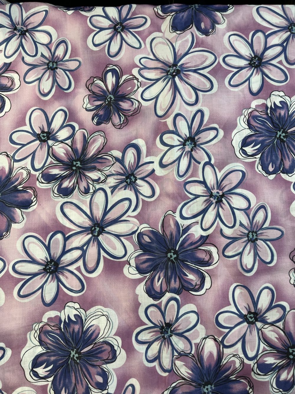 Light Lilac Floral Linen - Image 3