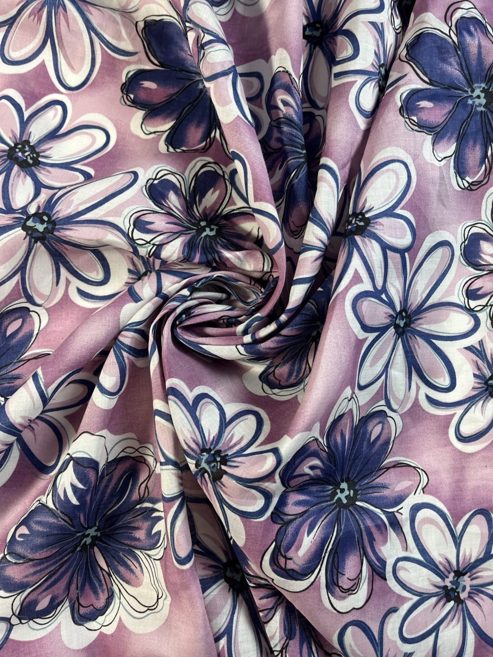 Light Lilac Floral Linen