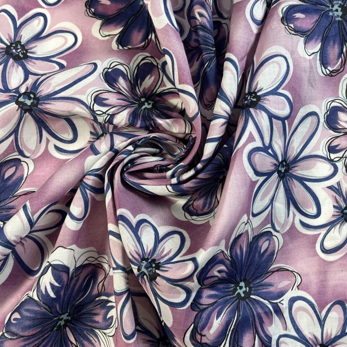 Light Lilac Floral Linen