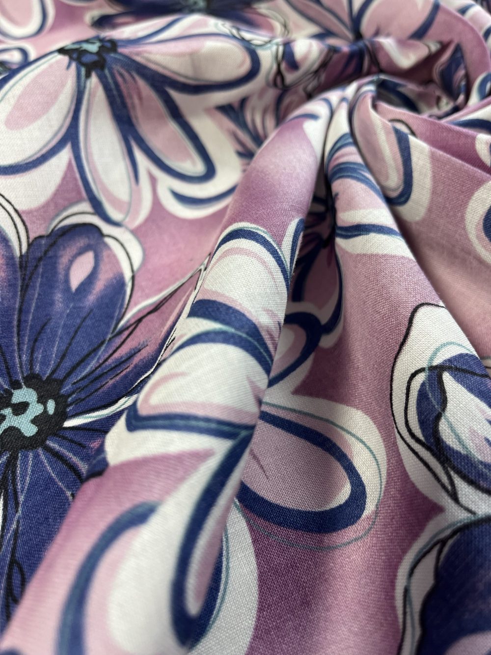 Light Lilac Floral Linen - Image 5
