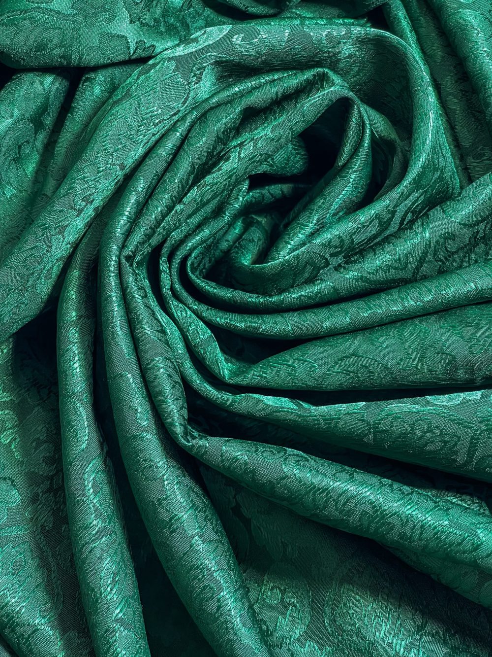 Green Tonal Satin Jacquard