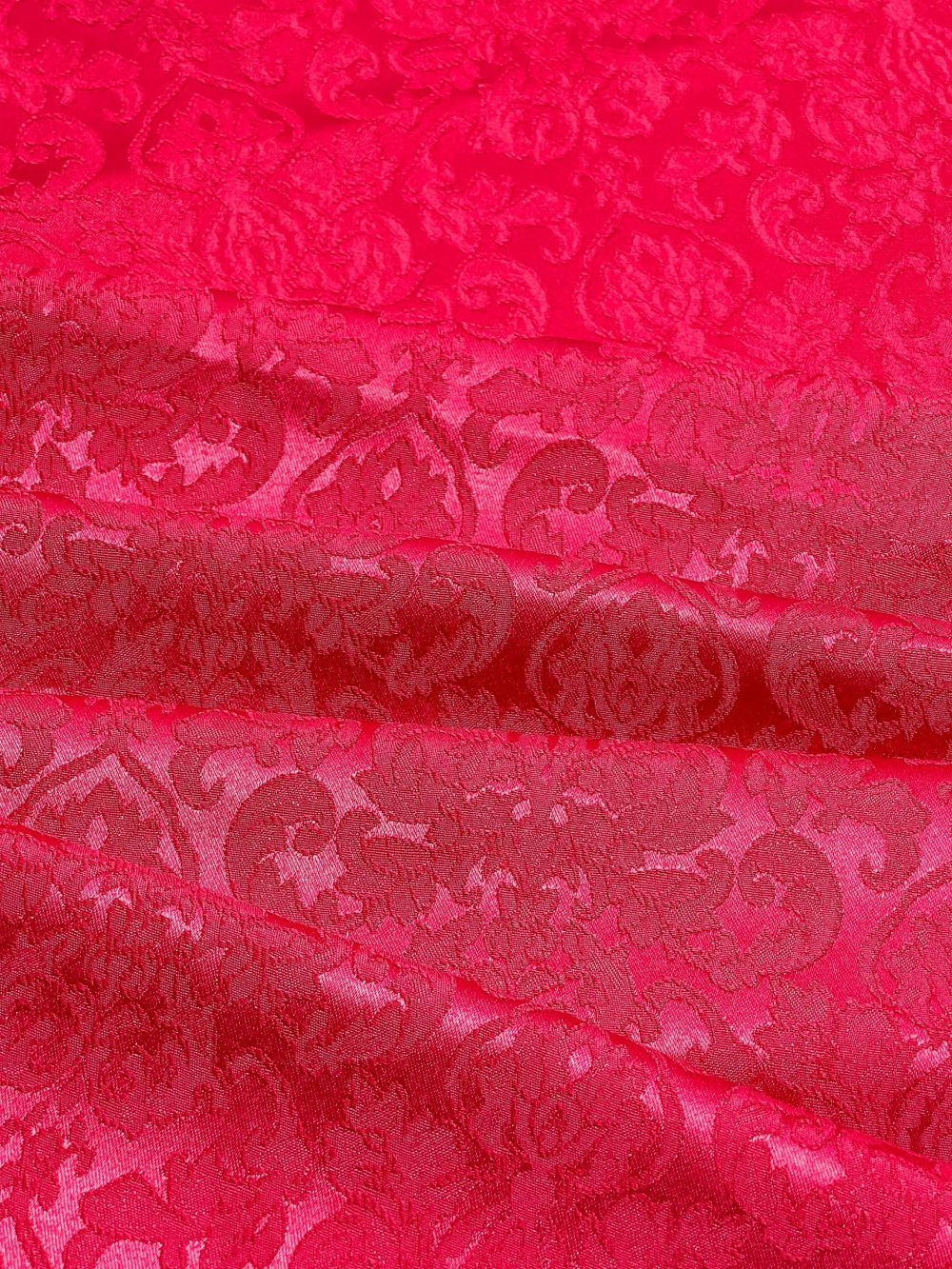 Red Tonal Satin Jacquard - Image 4
