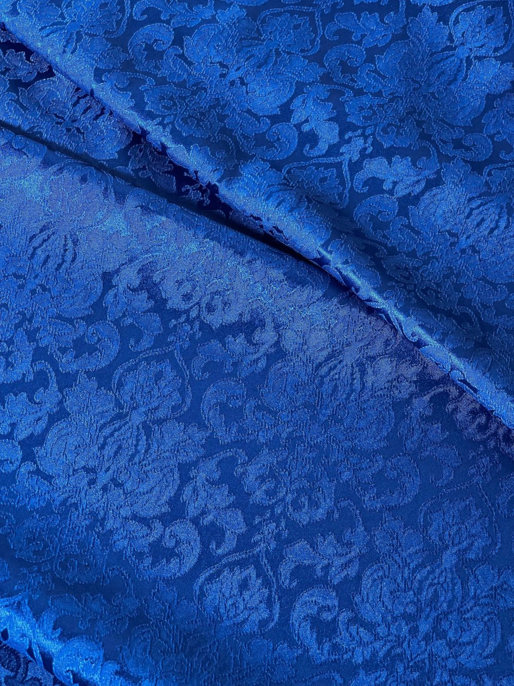 Blue Tonal Satin Jacquard - Image 4