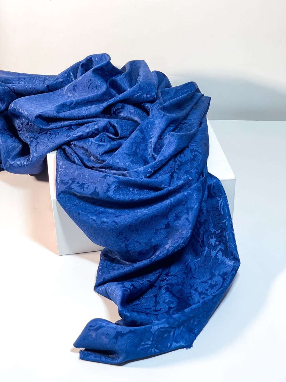 Blue Tonal Satin Jacquard - Image 5