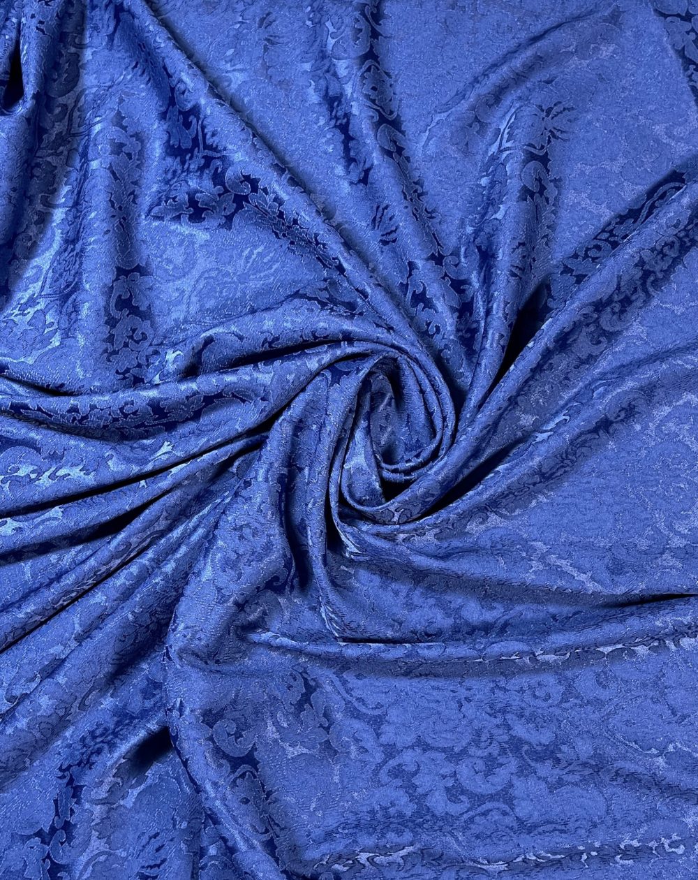 Blue Tonal Satin Jacquard
