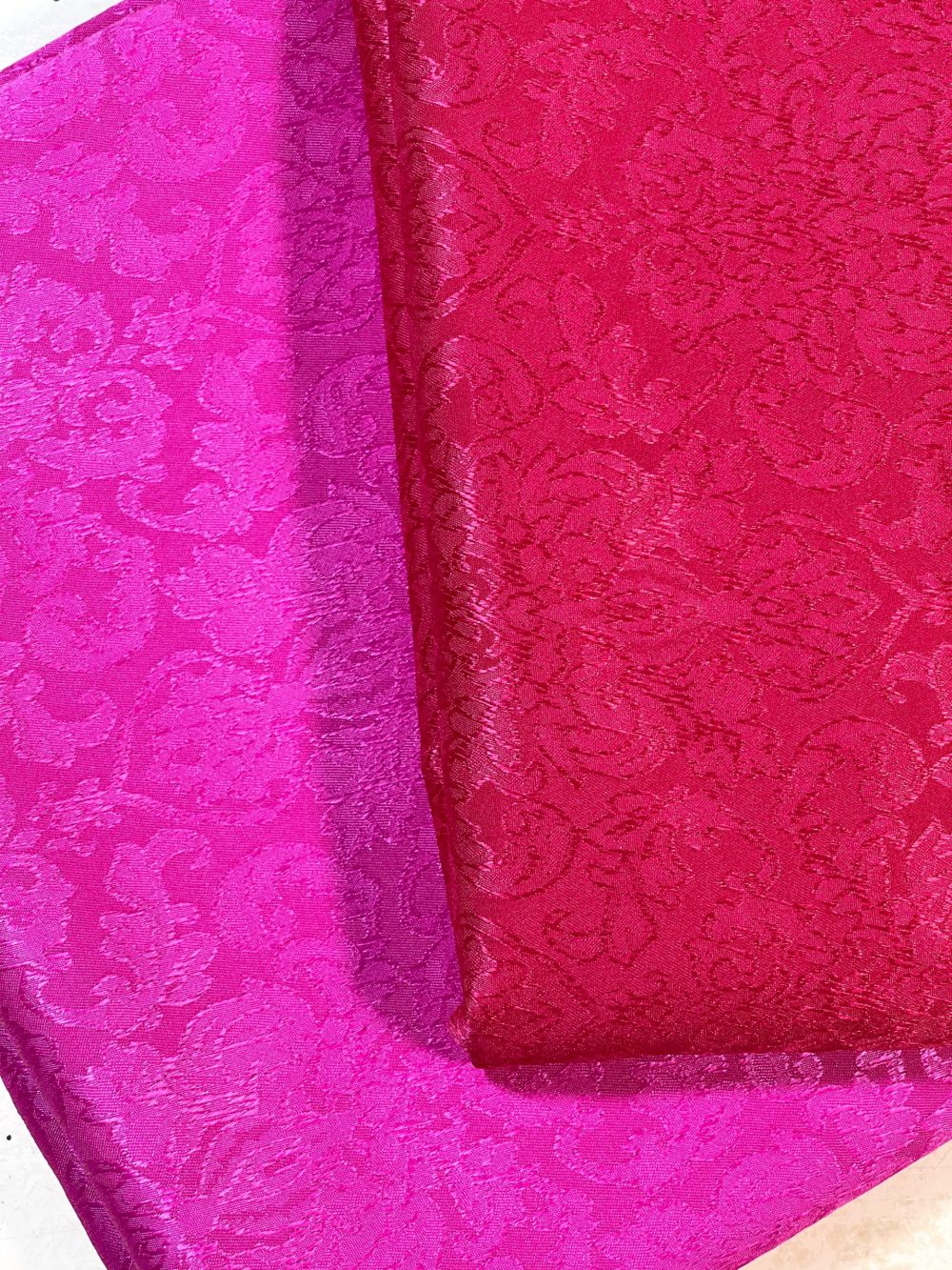 Red Tonal Satin Jacquard - Image 2