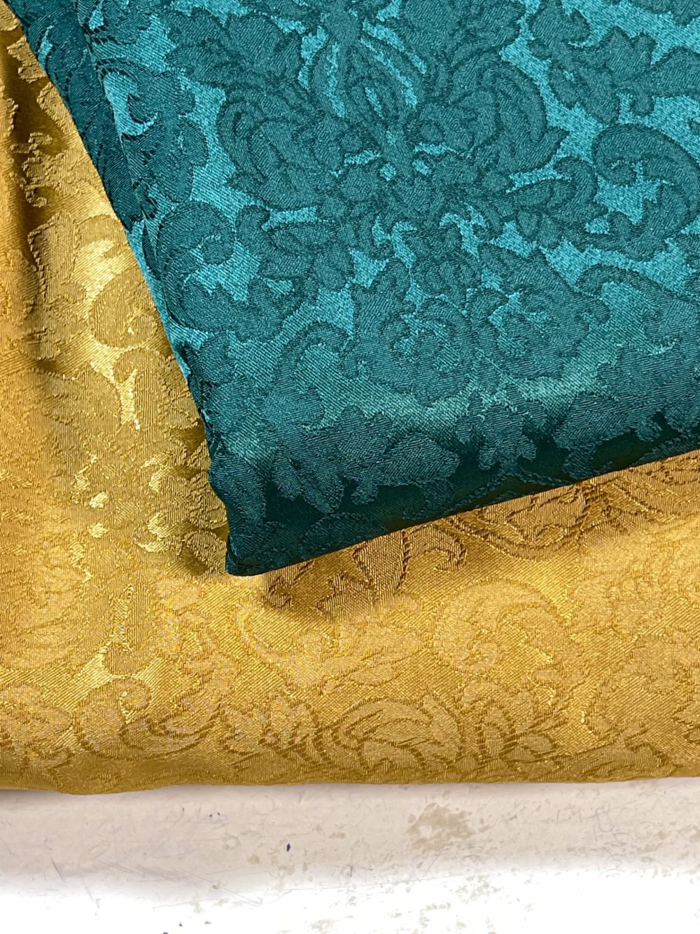 Green Tonal Satin Jacquard - Image 4