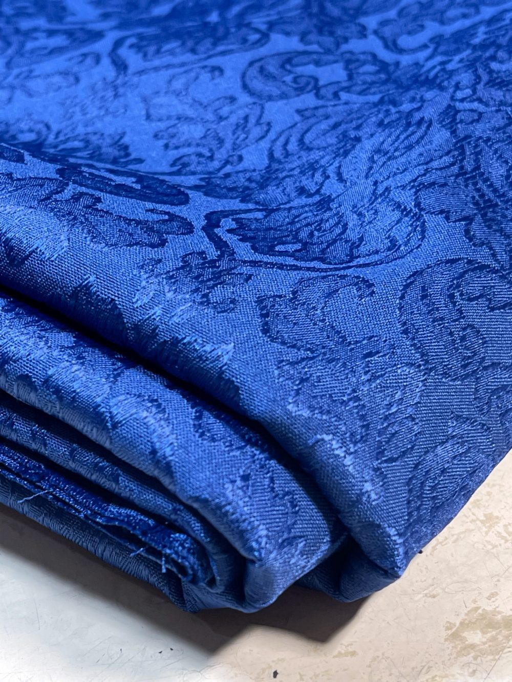Blue Tonal Satin Jacquard - Image 3