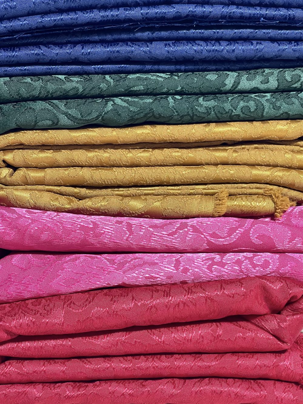 Green Tonal Satin Jacquard - Image 3