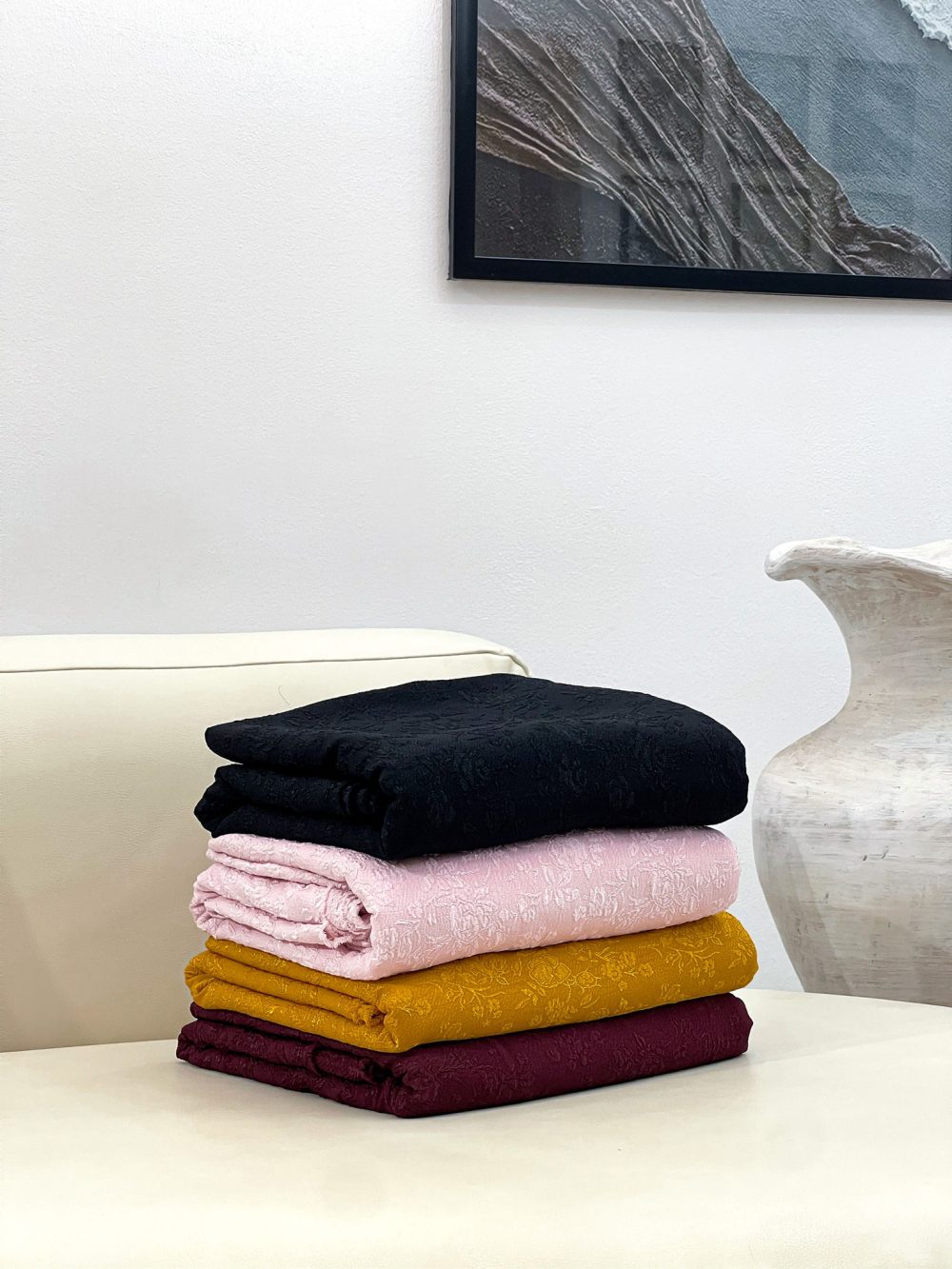 Black Matelassè Fabric - Image 6
