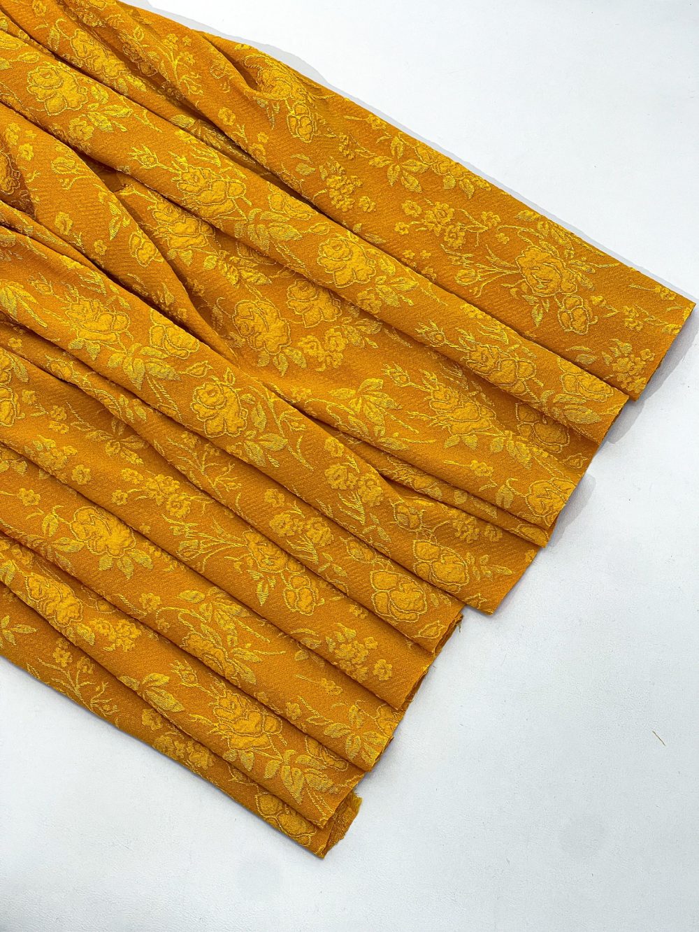 Deep Yellow Matelassè Fabric