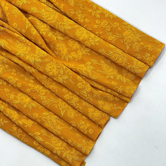 Deep Yellow Matelassè Fabric