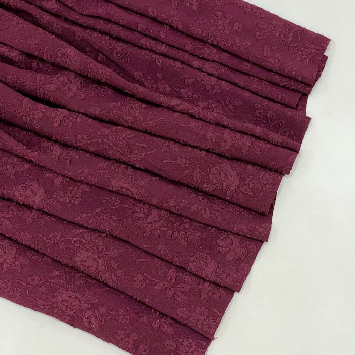 Magenta Matelassè Fabric